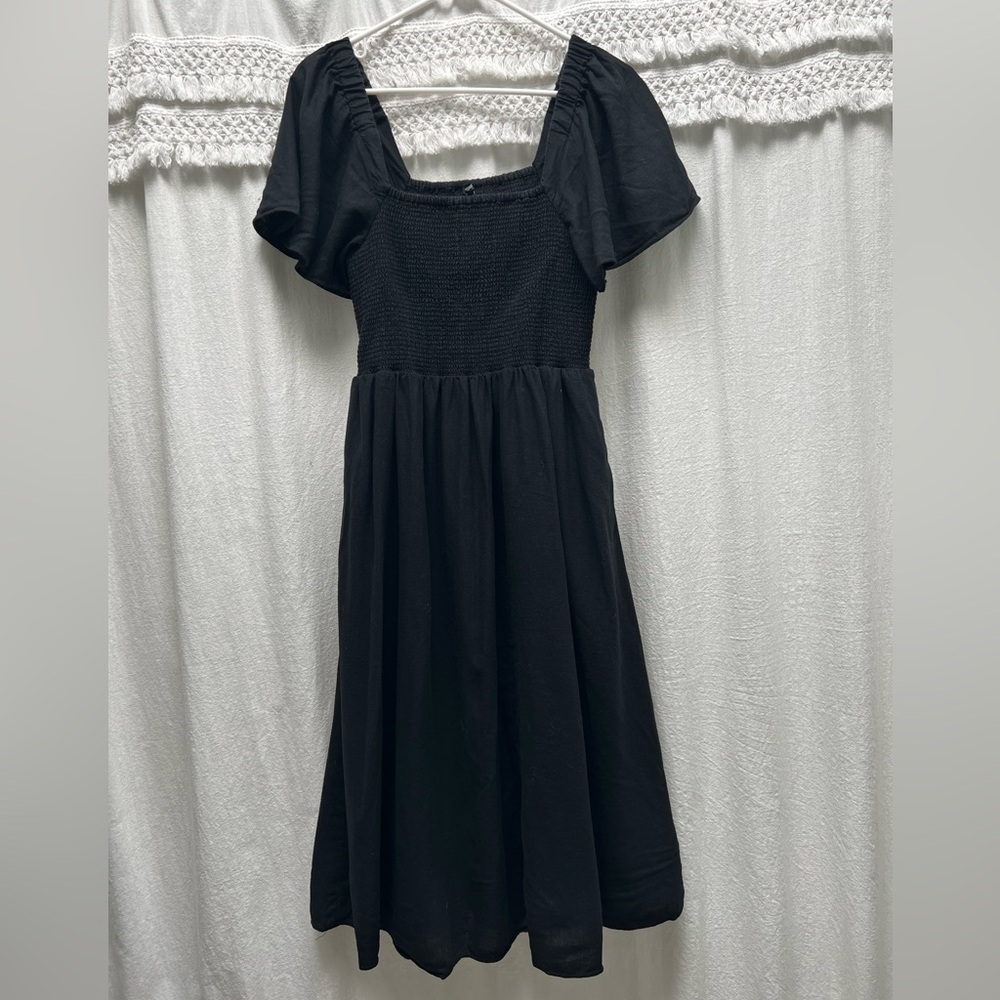 Madewell Lucie Smocked Midi Dress - Medium